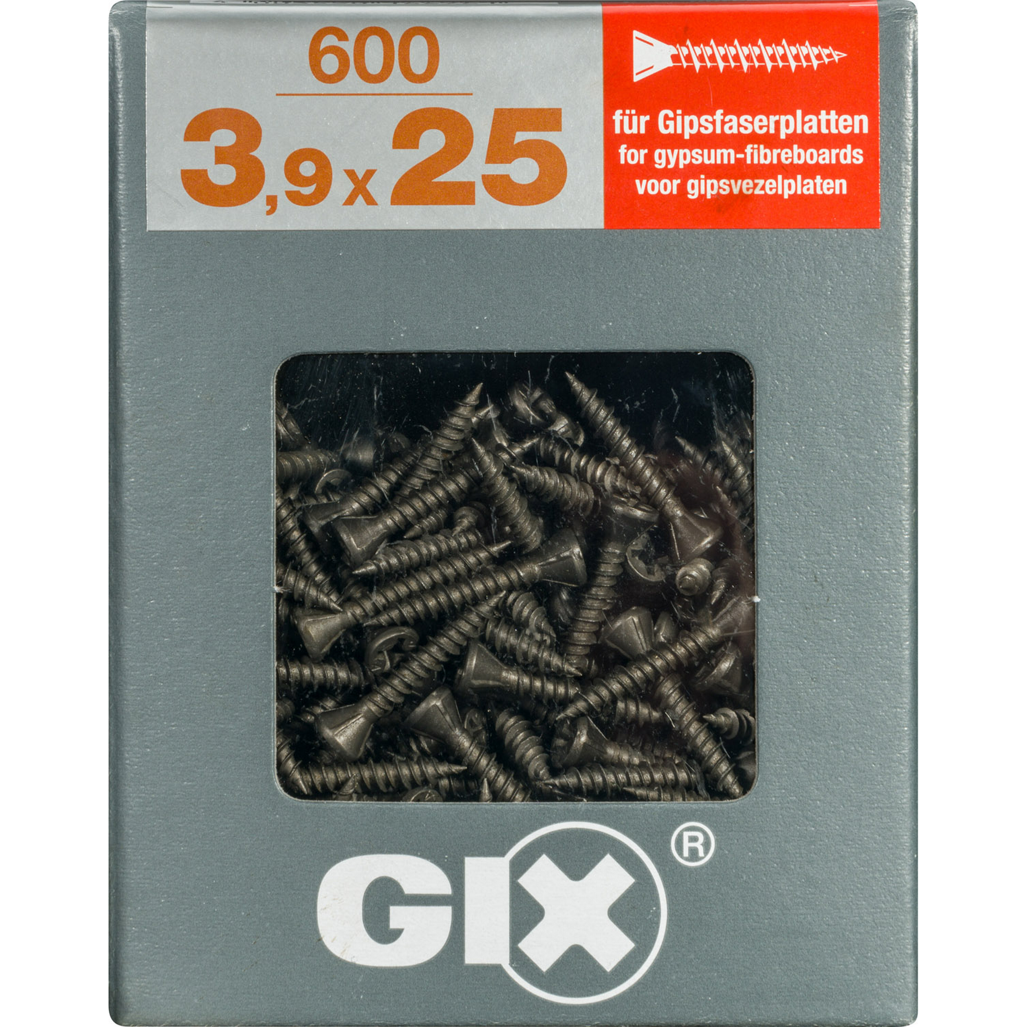Trockenbauschraube 'Gix-C' PH2 Ø 3,9 x 25 mm 600 Stück + product picture