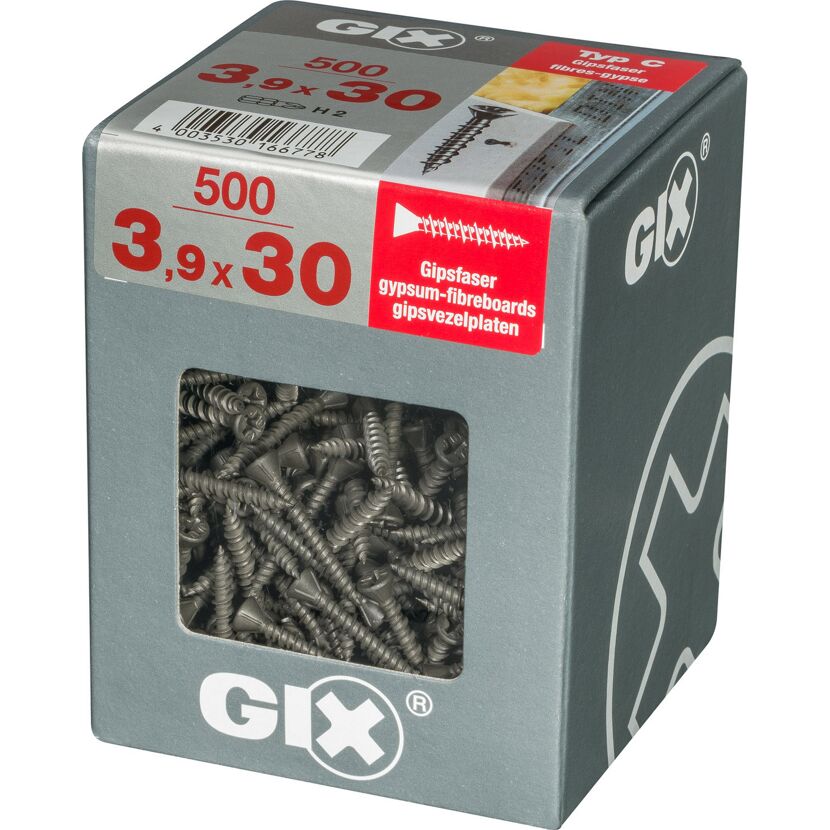 Trockenbauschraube 'Gix-C' PH2 Ø 3,9 x 30 mm 500 Stück
