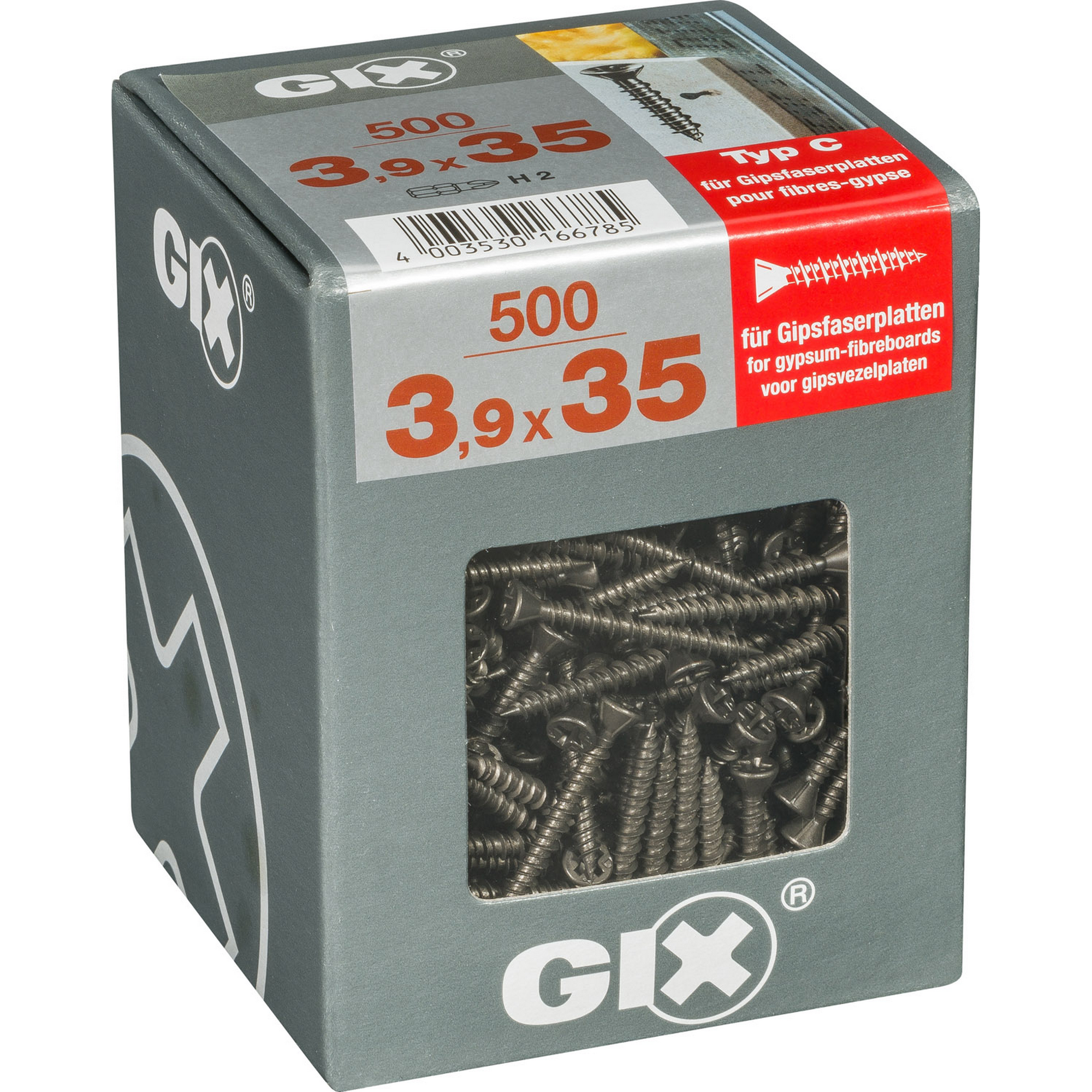 Trockenbauschraube 'Gix-C' PH2 Ø 3,9 x 35 mm 500 Stück + product picture