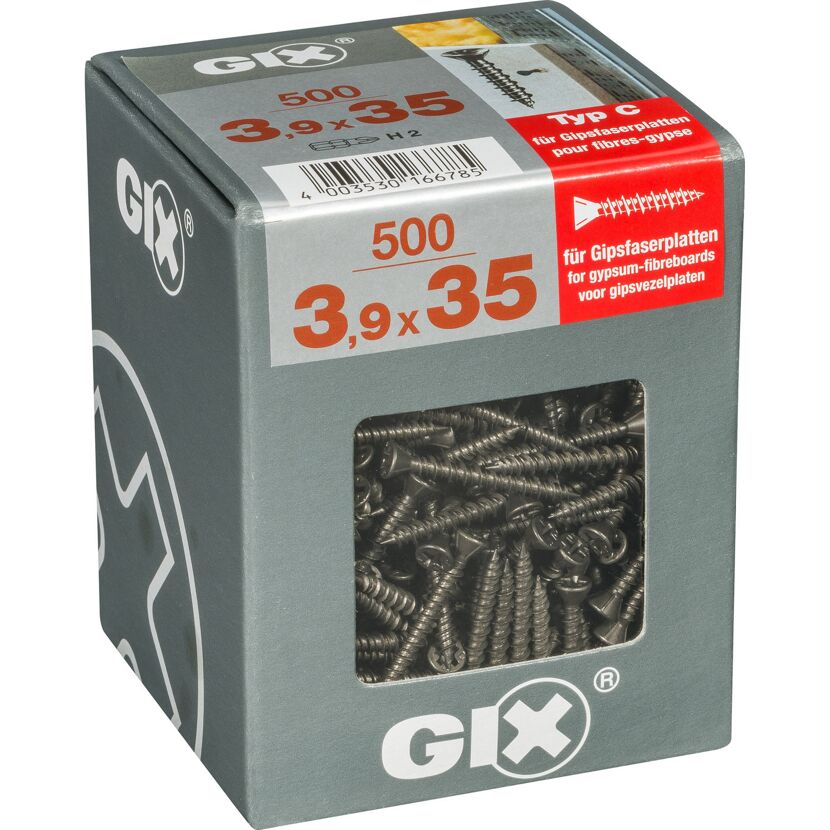 Trockenbauschraube 'Gix-C' PH2 Ø 3,9 x 35 mm 500 Stück