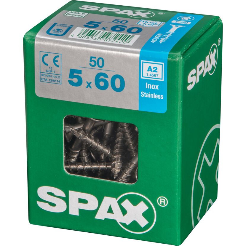 Senkkopfschrauben T-Star rostfrei Ø 5 x 60 mm 50 Stück