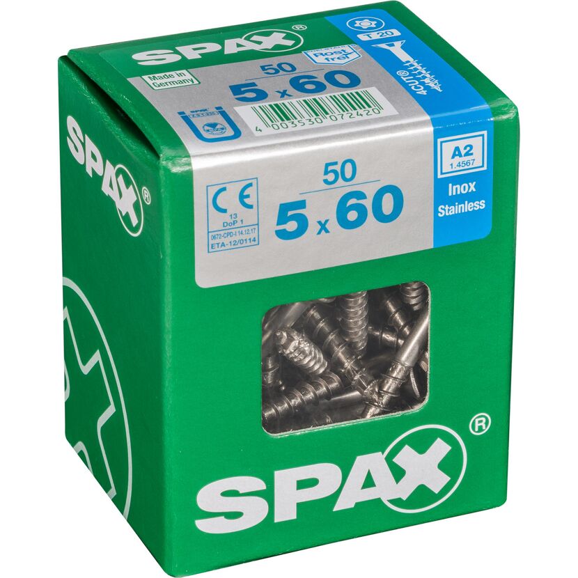 Senkkopfschrauben T-Star rostfrei Ø 5 x 60 mm 50 Stück