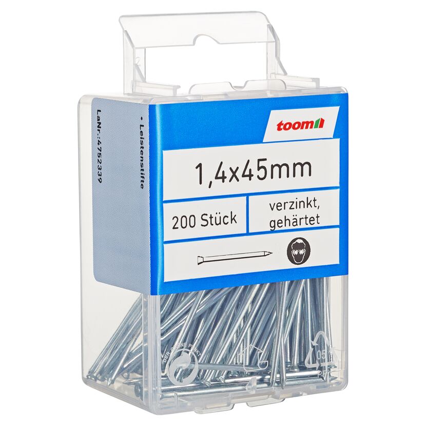 Leistenstifte Stauchkopf Stahl verzinkt gehärtet 1,4 x 45 mm 200 Stück