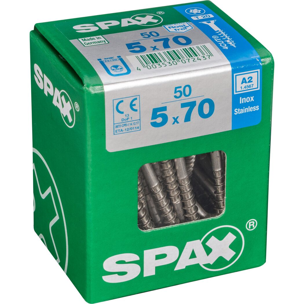 Senkkopfschrauben T-Star rostfrei Ø 5 x 70 mm 50 Stück
