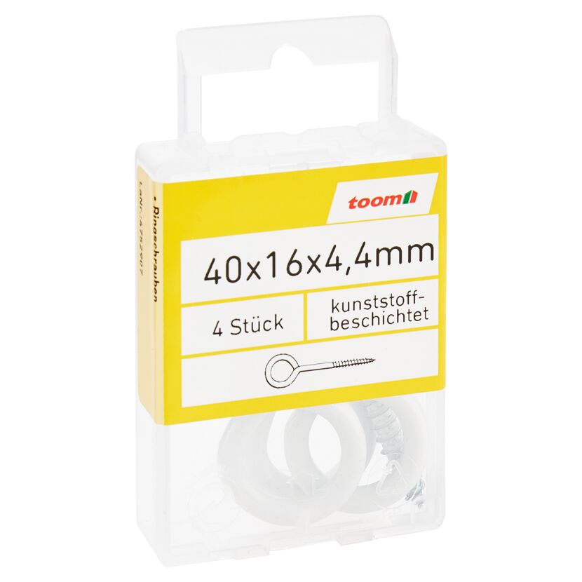 Ringschrauben Stahl 4,4 x 40 mm 4 Stück