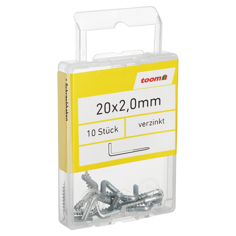 Schraubhaken Stahl verzinkt 2,0 x 20 mm 10 Stück