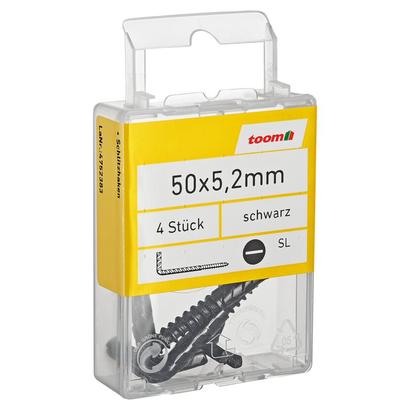Schlitzhaken Stahl verzinkt 5,2 x 50 mm 4 Stück