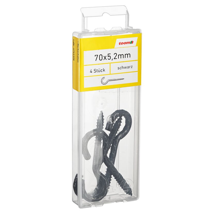 Deckenhaken Stahl verzinkt 5,2 x 70 mm 4 Stück