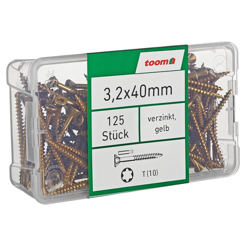 Dielenschrauben T10 Stahl 3,2 x 40 mm 125 Stück