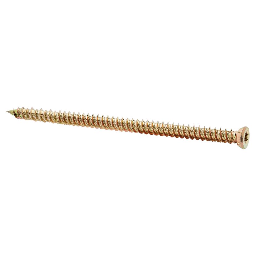 Fensterschrauben T30 Torx Stahl gelb verzinkt 7,5 x 132 mm 8 Stück