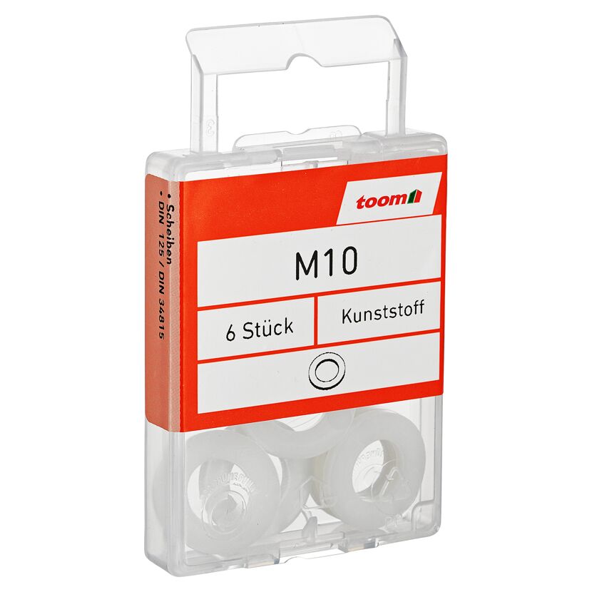 Scheiben Kunststoff M10 10,5 x 20 mm, 6 Stück