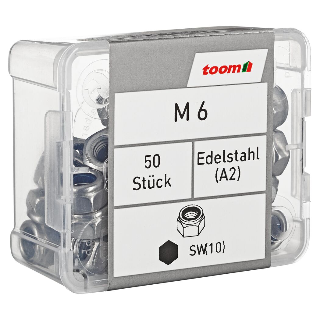 Sicherungsmutter M6 Edelstahl 50 Stück
