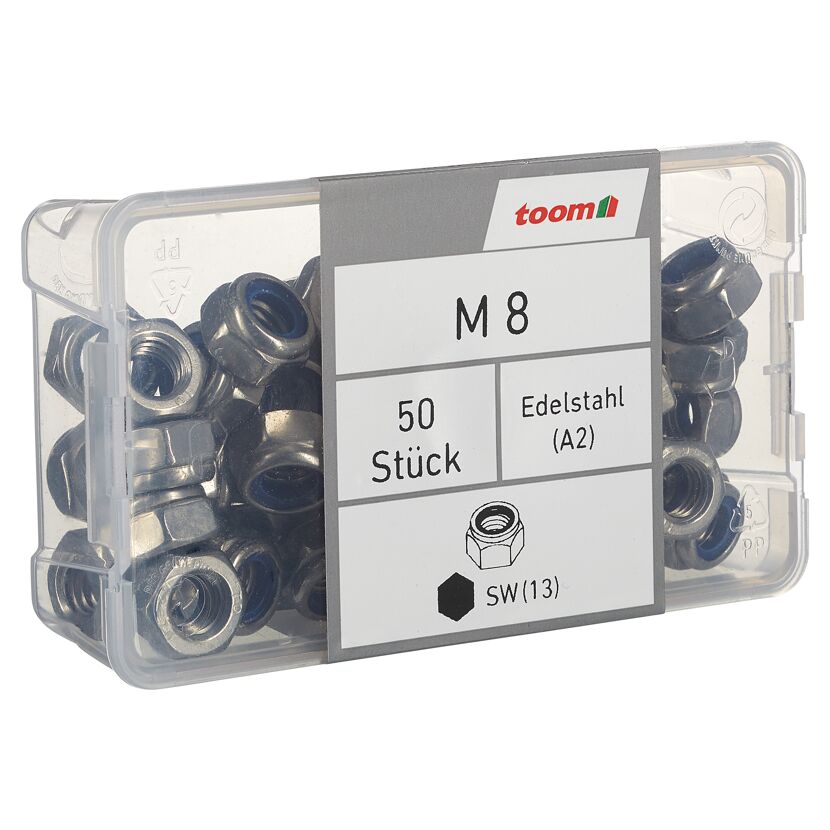Sicherungsmutter M8 Edelstahl 50 Stück