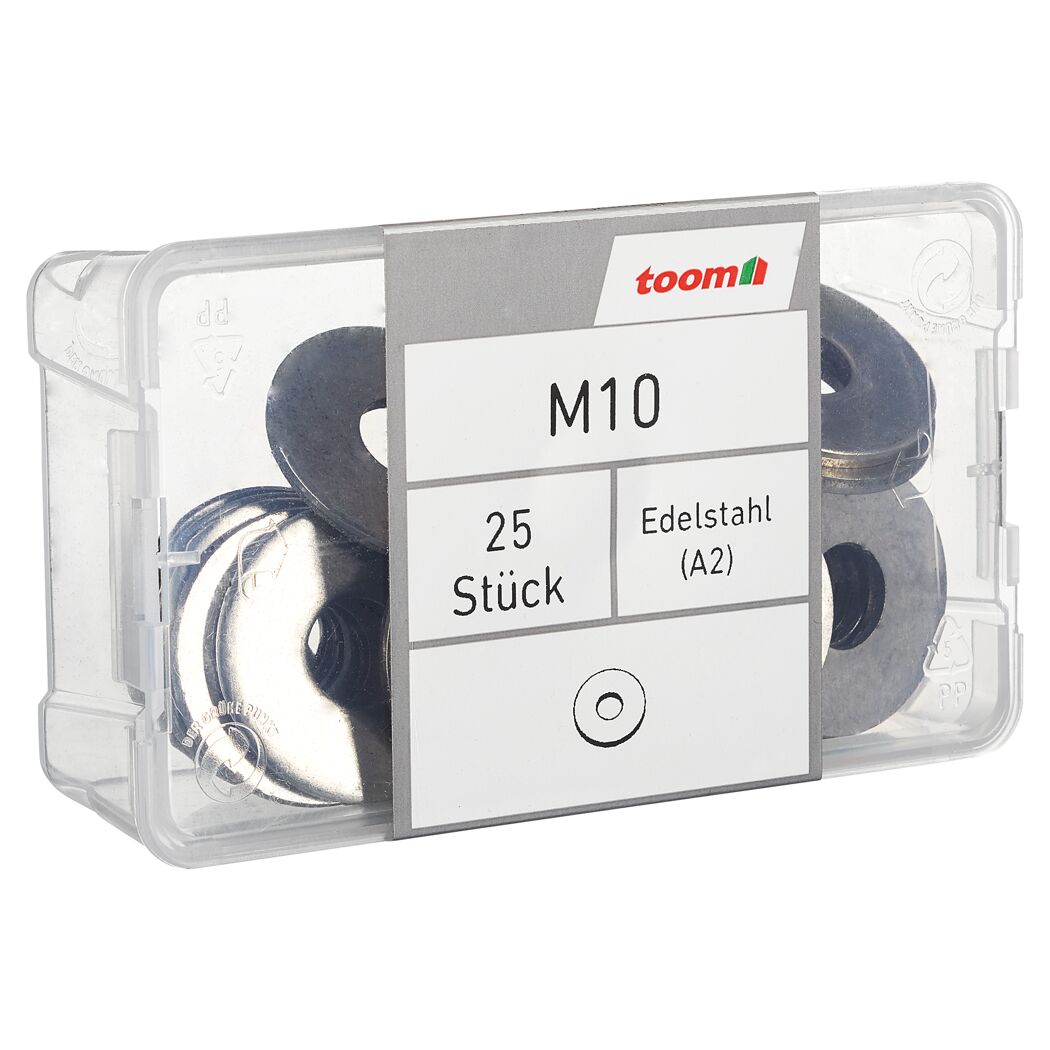 Karosseriescheiben Edelstahl M10 10,5 mm, 25 Stück