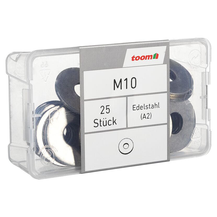 Karosseriescheiben Edelstahl M10 10,5 mm, 25 Stück