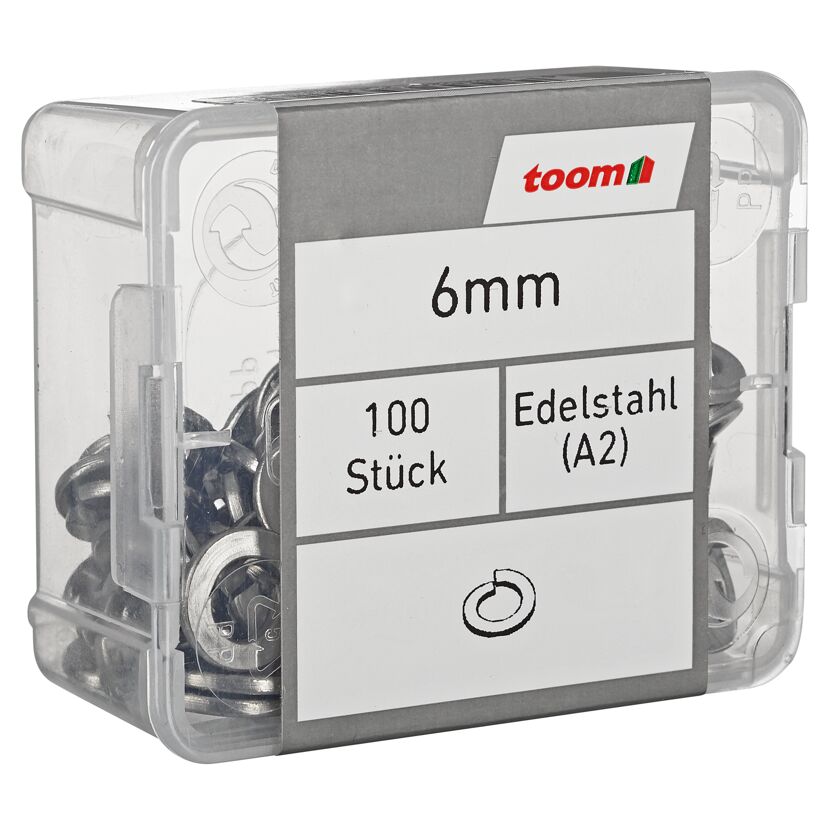 Federringe Edelstahl A2 6 mm, 100 Stück