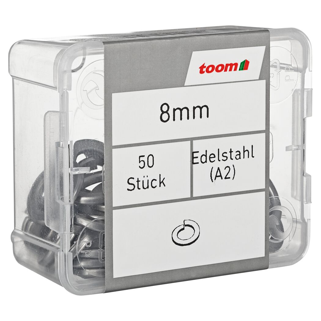 Federringe Edelstahl A2 8 mm, 50 Stück