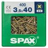 Spanplattenschrauben Stahl verzinkt Ø 3,5 x 40 mm 400 Stück