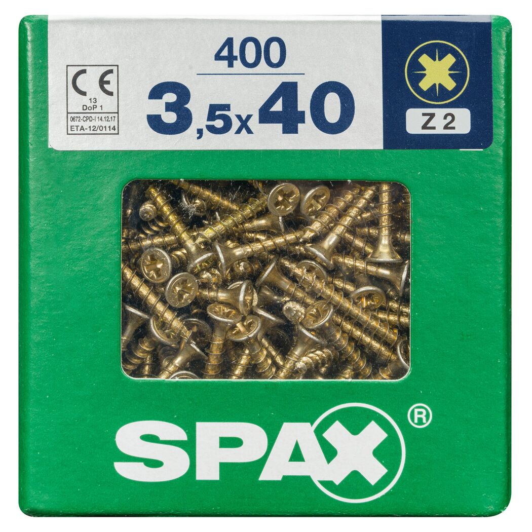 Spanplattenschrauben Stahl verzinkt Ø 3,5 x 40 mm 400 Stück