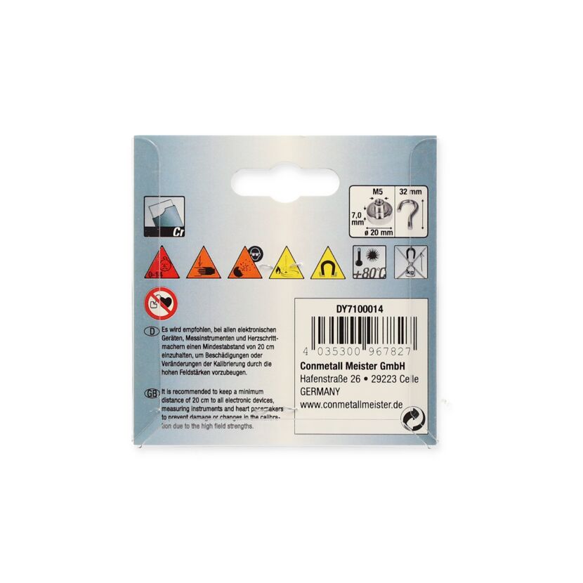 Magnet-Haken Ø 20 x 7 mm 11 kg