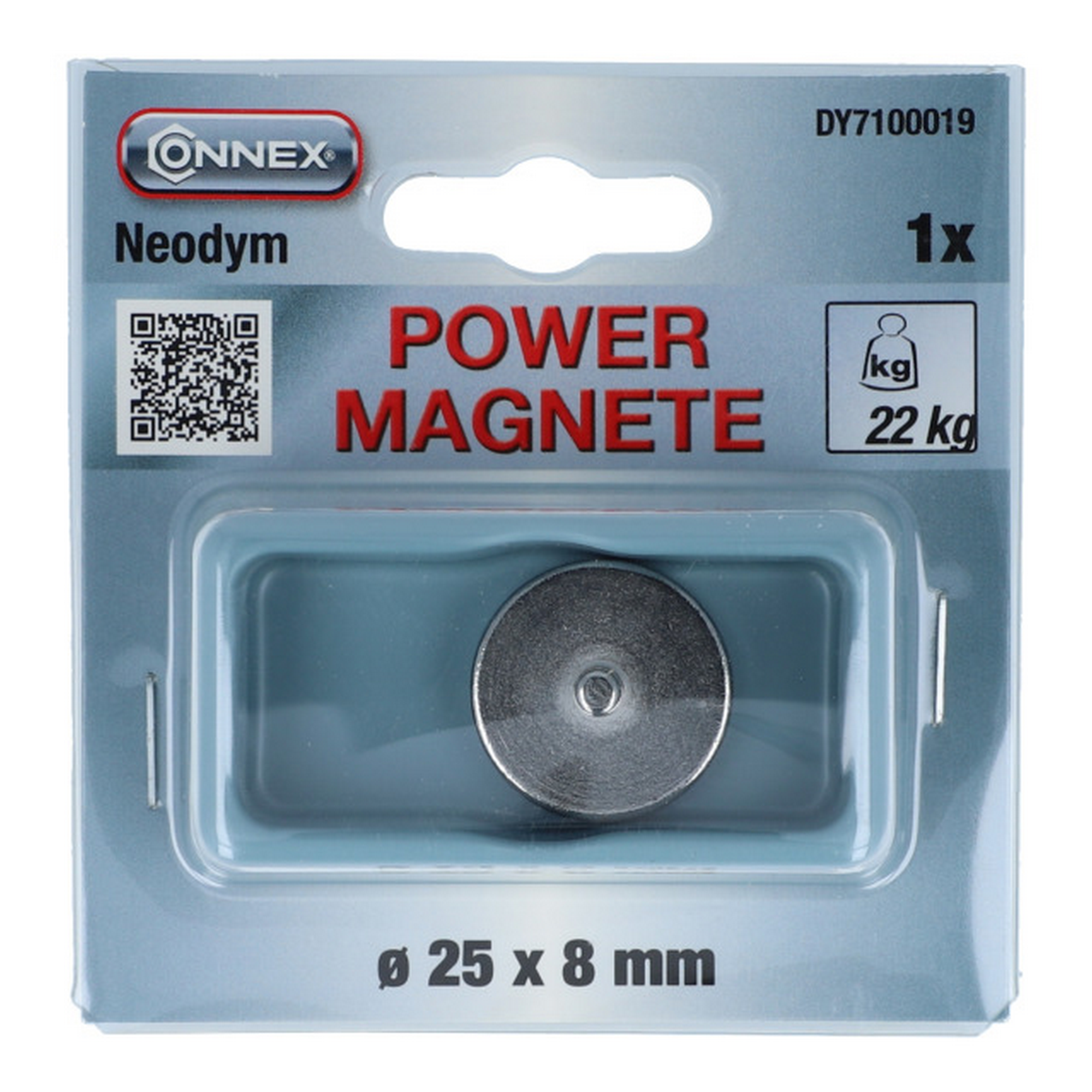 Magnet mit Gewindezapfen Ø 25 x 8 mm 22 kg + product picture