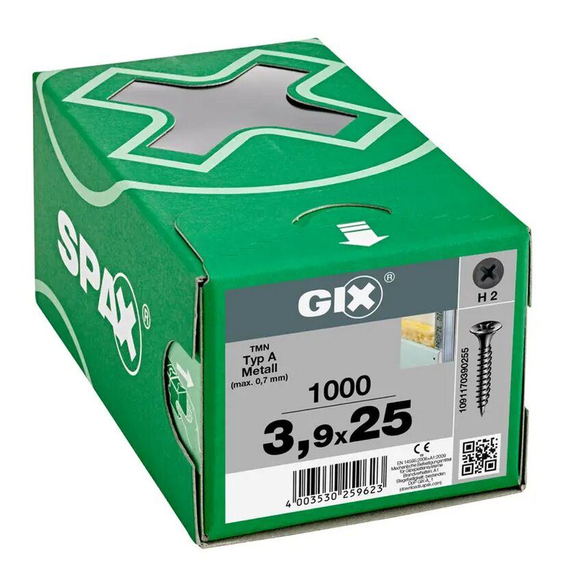SPAX GIX Schrauben 3,9 x 25 mm, 1000 Stück