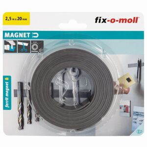 Magnetband 'Ferrit' schwarz selbstklebend 2500 x 20 x 2 mm