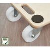 Möbelroller aus Holz mit weißen Rollen
