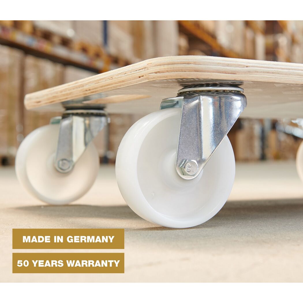 Transportroller mit weißen Rollen