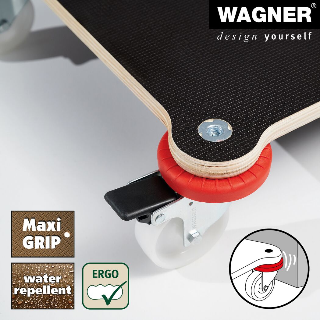 Wagner Transportroller mit Maxi Grip und wasserabweisender Oberfläche