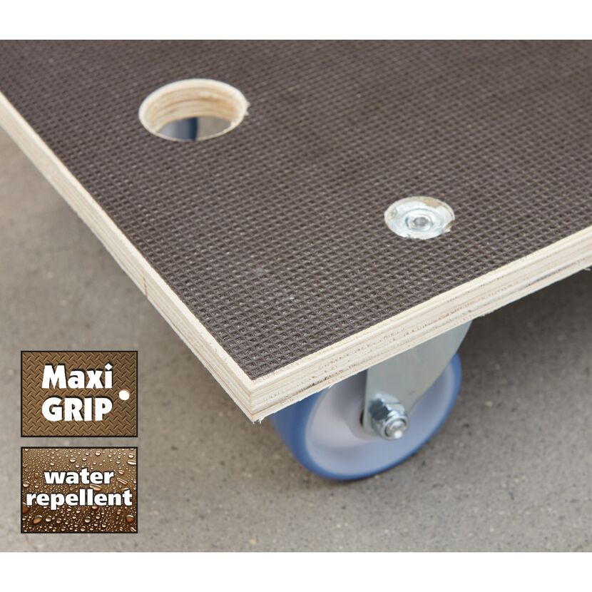 Holztransportroller mit Maxi Grip und wasserabweisender Oberfläche