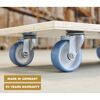 Holzplatte auf Transportrollen