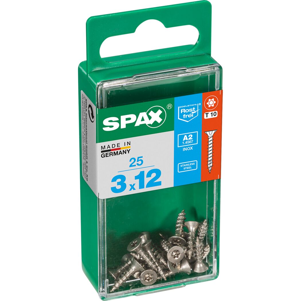 SPAX Senkkopfschrauben 3 x 12 mm, 25 Stück