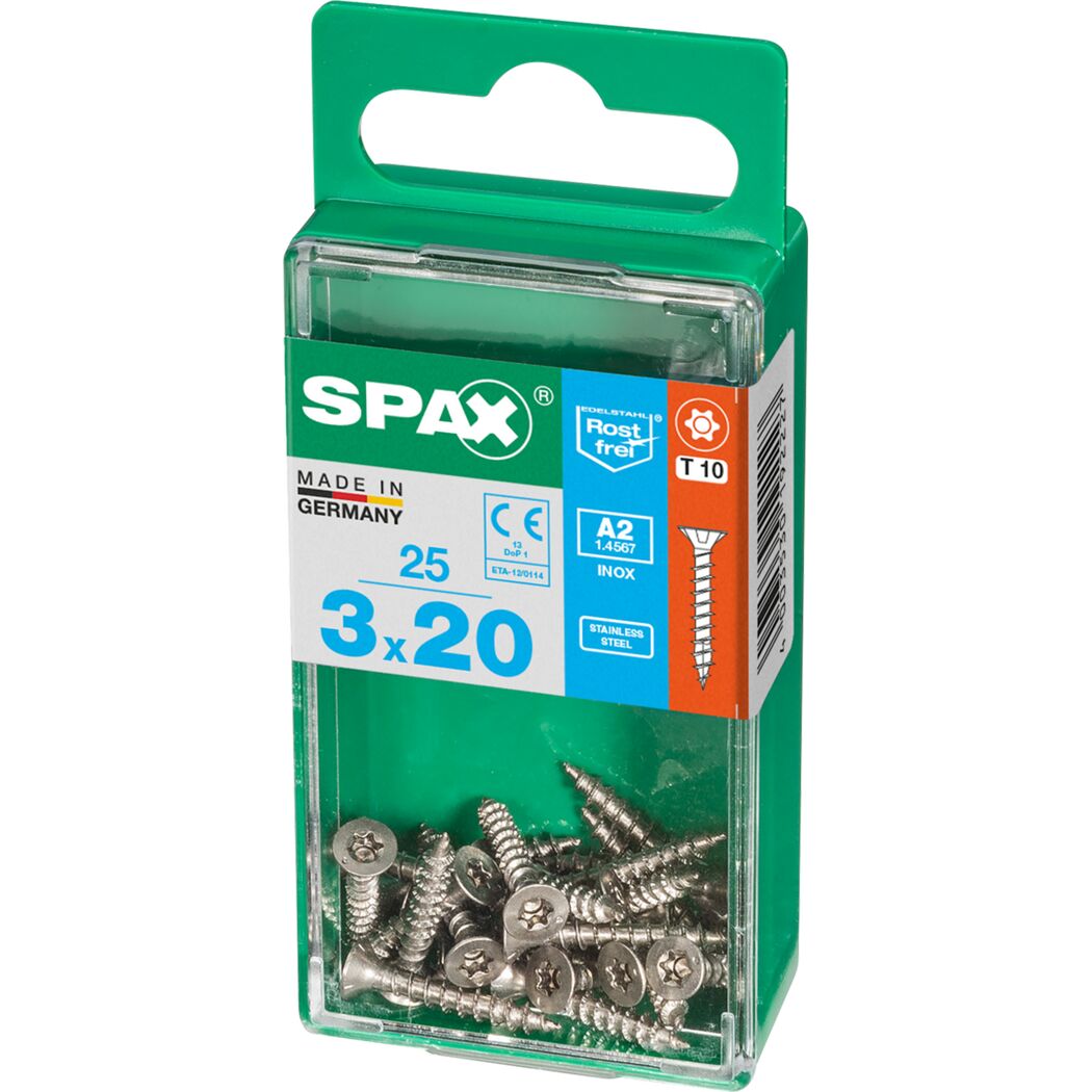 SPAX Senkkopfschrauben 3 x 20 mm, 25 Stück