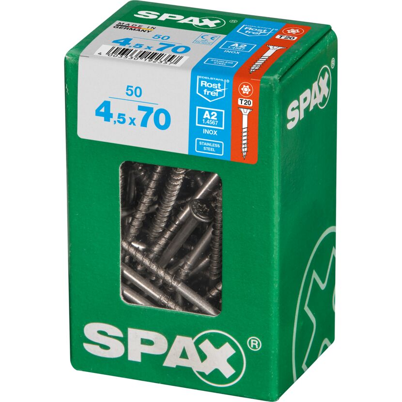 SPAX Senkkopfschrauben 4,5 x 70 mm, 50 Stück