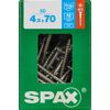 50 SPAX Senkkopfschrauben 4,5 x 70 mm in Verpackung