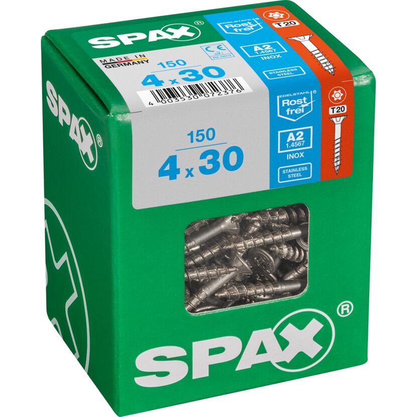 SPAX Senkkopfschrauben 4 x 30 mm, 150 Stück im Karton