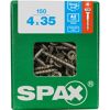150 SPAX Senkkopfschrauben 4x35 mm in Verpackung