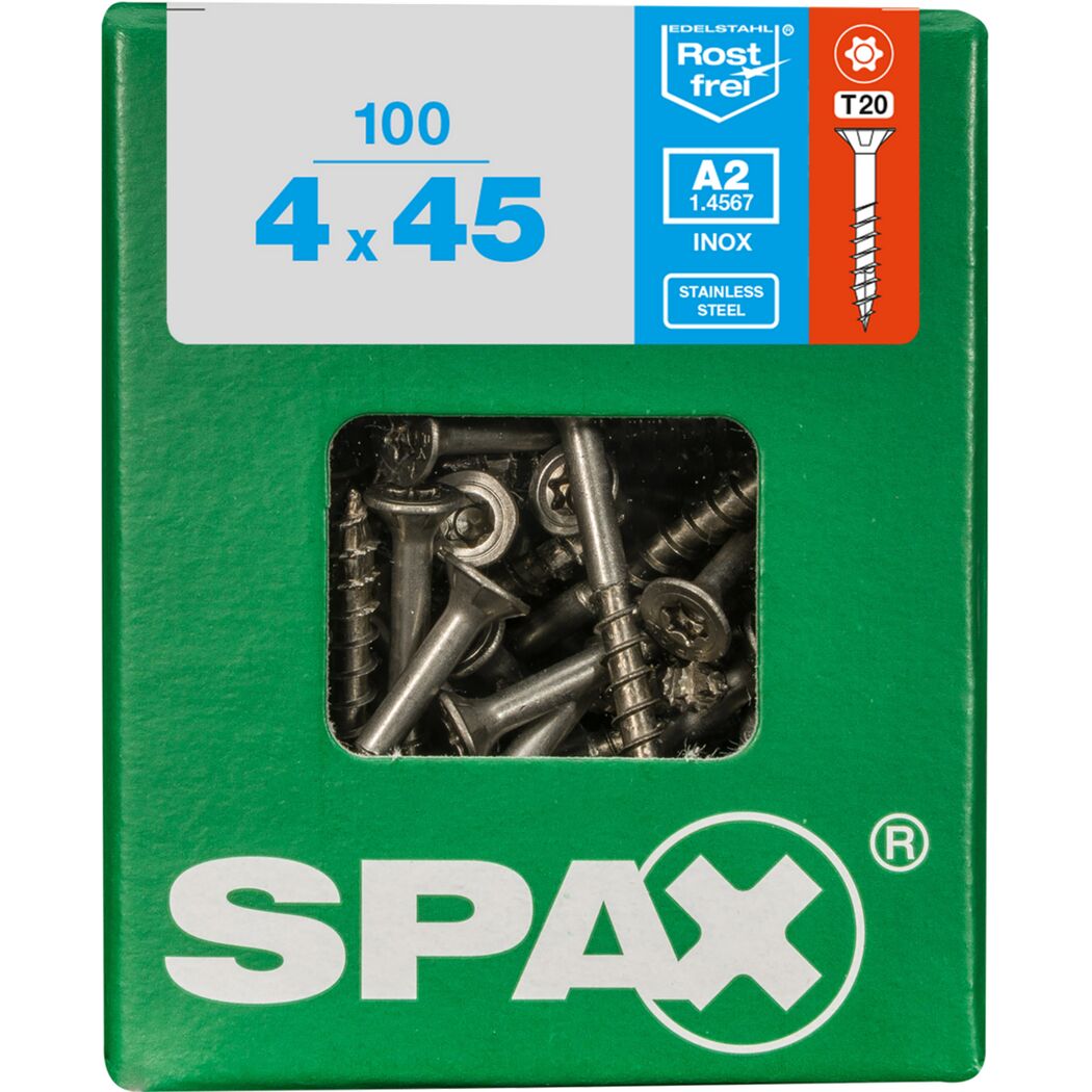 100er Pack SPAX Senkkopfschrauben 4 x 45 mm