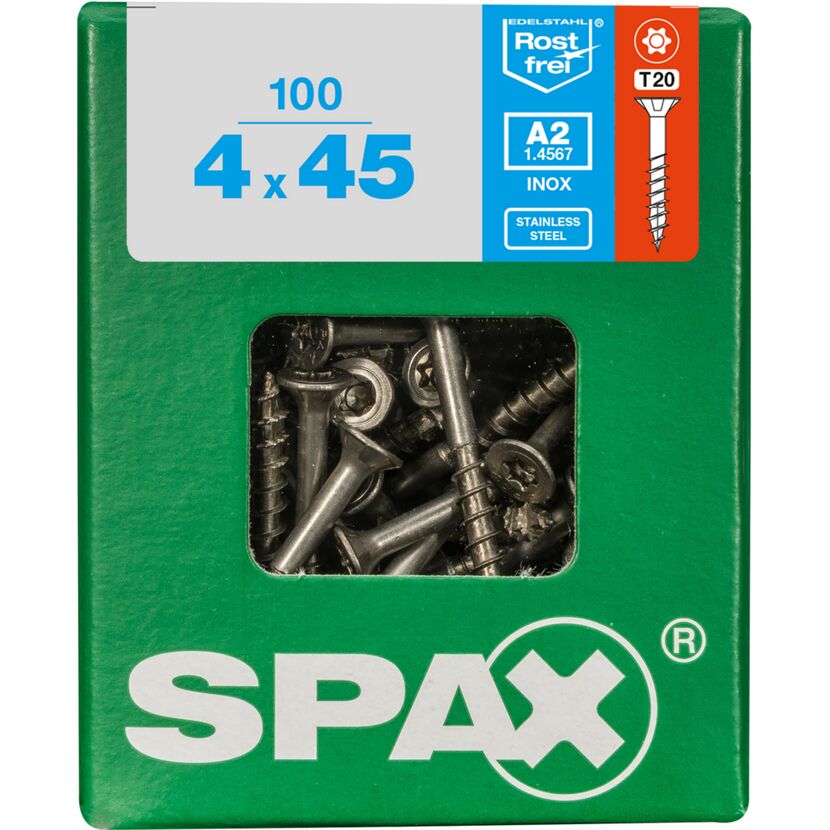 100er Pack SPAX Senkkopfschrauben 4 x 45 mm
