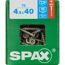 75 SPAX Senkkopfschrauben 4,5 x 40 mm in Verpackung
