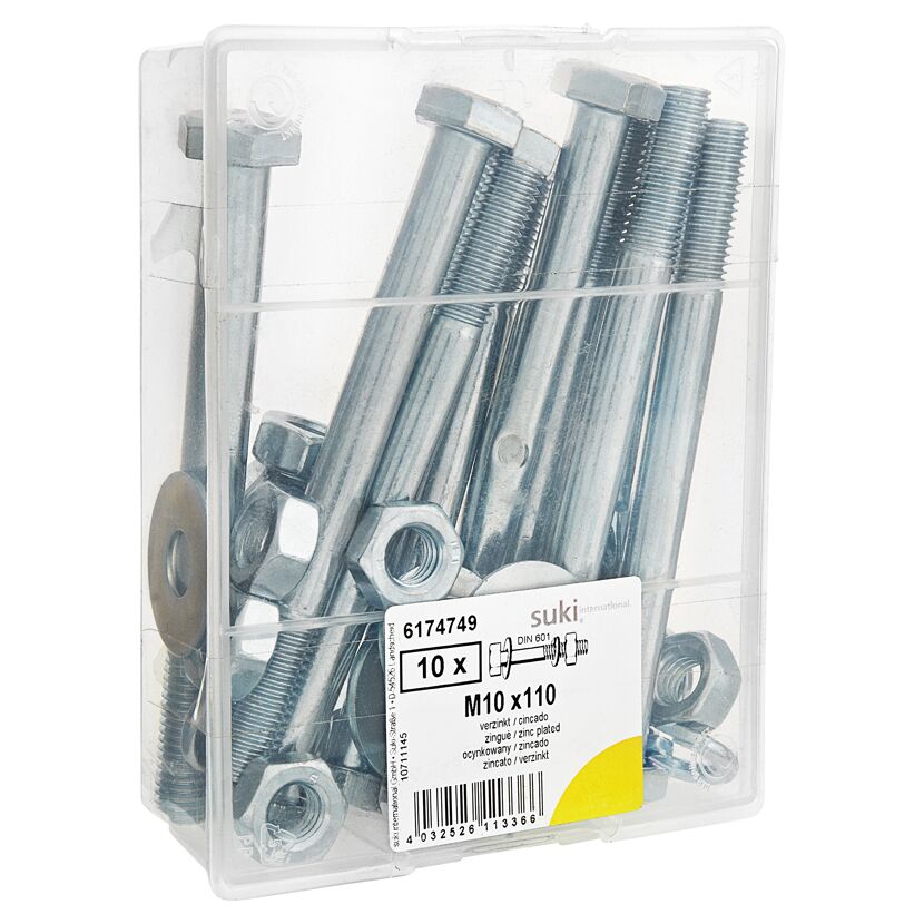 Bodenhülsenset M10 x 110 mm 10 Stück