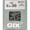 Trockenbauschraube 'Gix-A' PH2 Ø 3,9 x 35 mm 150 Stück