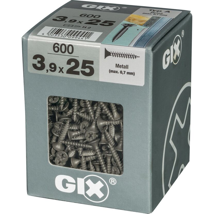 Trockenbauschraube 'Gix-A' PH2 Ø 3,9 x 25 mm 600 Stück