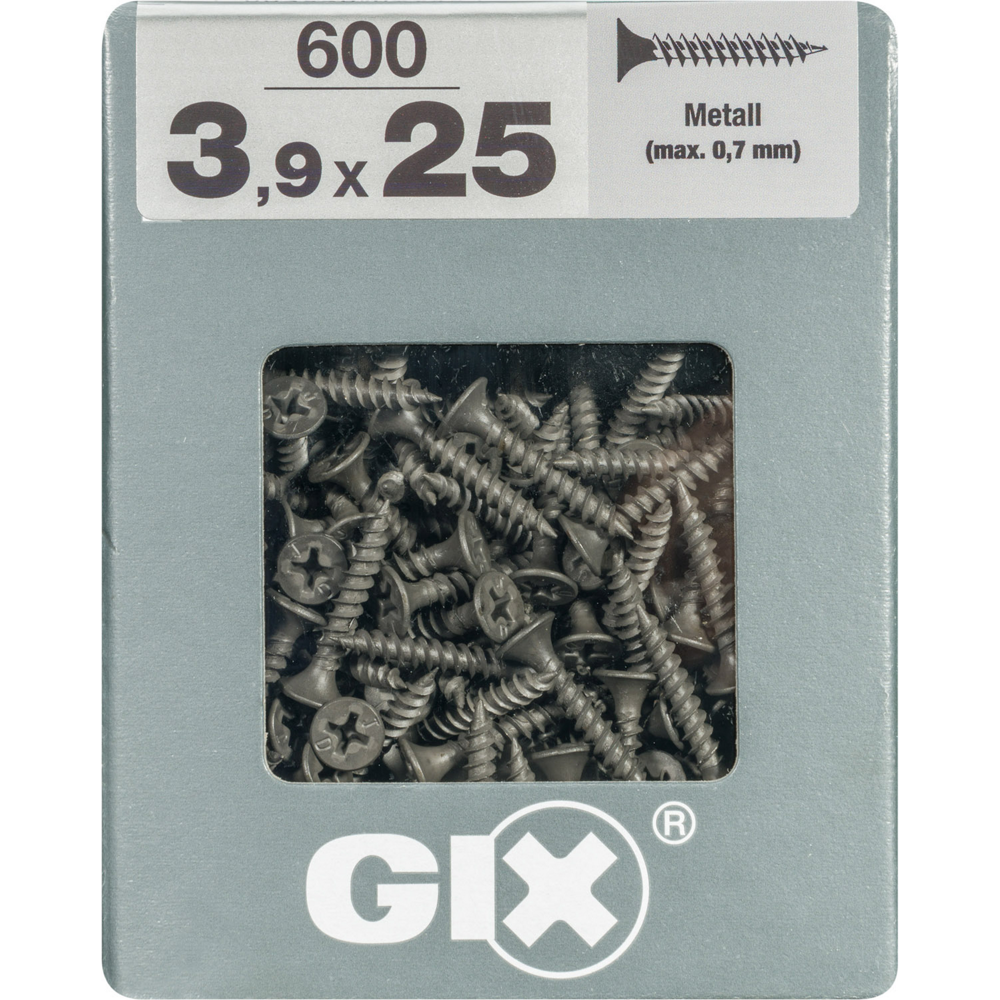 Trockenbauschraube 'Gix-A' PH2 Ø 3,9 x 25 mm 600 Stück + product picture