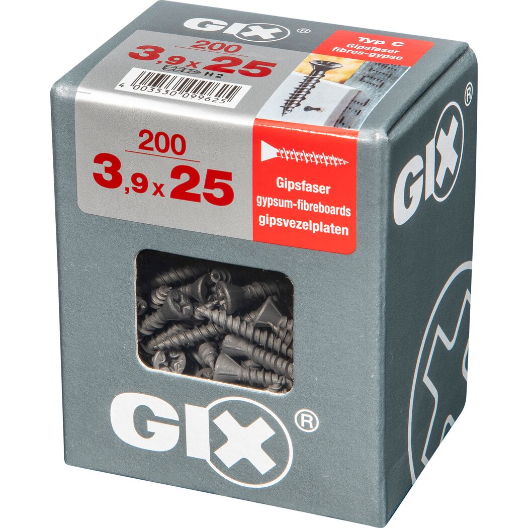 Trockenbauschraube 'Gix-C' PH2 Ø 3,9 x 25 mm 200 Stück