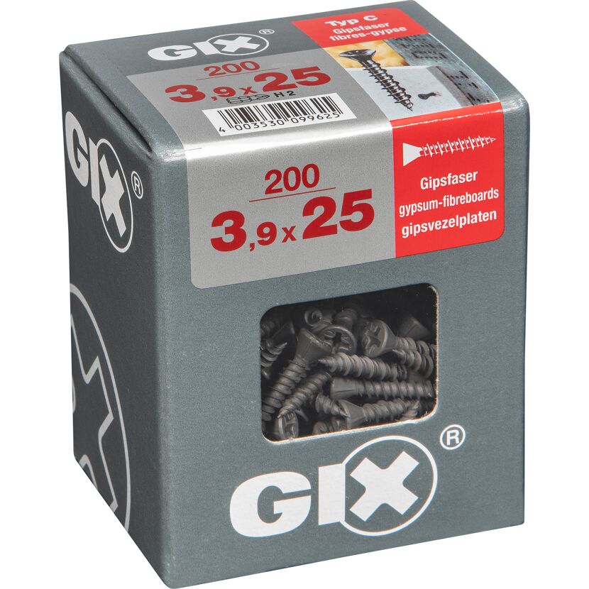 Trockenbauschraube 'Gix-C' PH2 Ø 3,9 x 25 mm 200 Stück