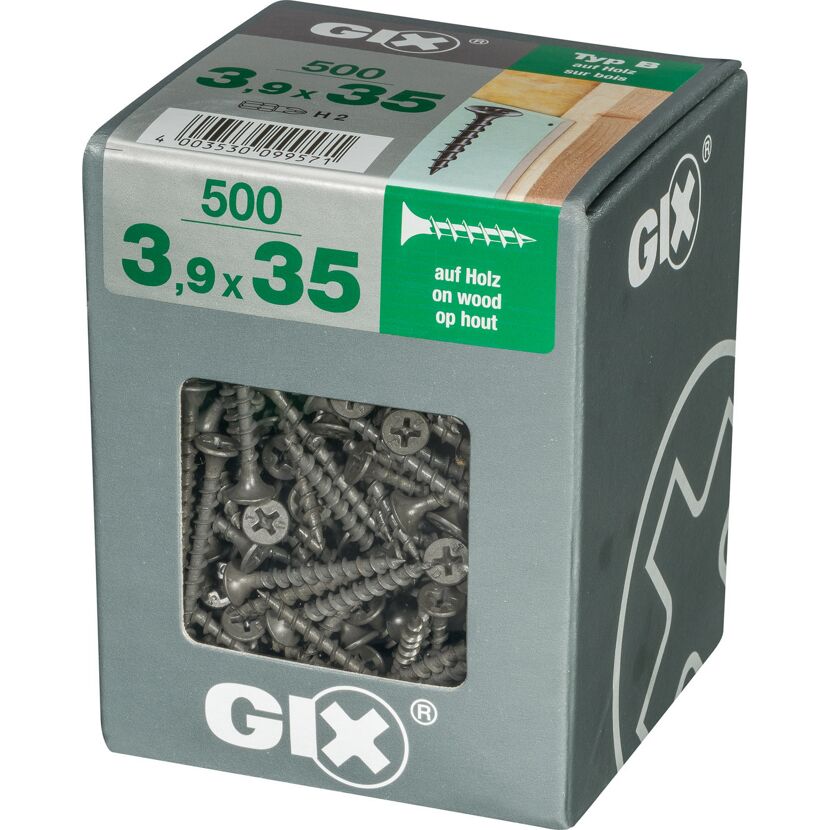 Trockenbauschraube 'Gix-B' PH2 Ø 3,9 x 35 mm 500 Stück