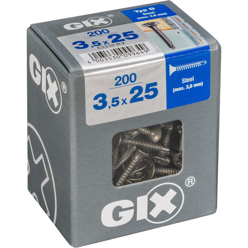 Trockenbauschraube 'Gix-D' PH2 Ø 3,5 x 25 mm 200 Stück