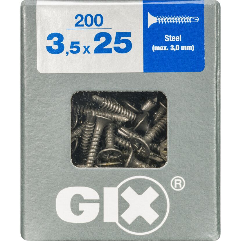 Trockenbauschraube 'Gix-D' PH2 Ø 3,5 x 25 mm 200 Stück